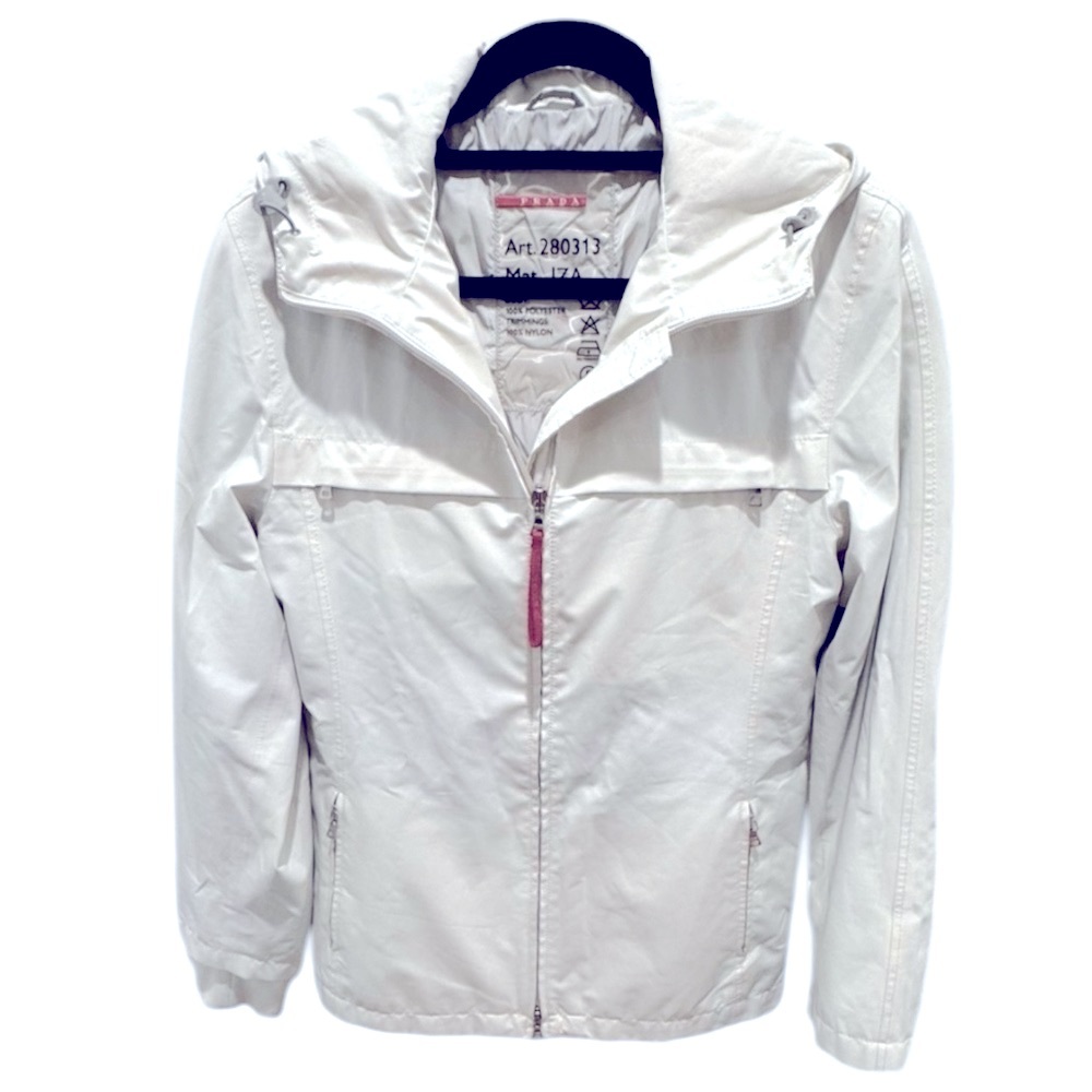 ‼️PRADA JACKET WITH HOOD OFF-WHITE UNISEX SKI WINDBREAKER‼️ SUPER SLEEK HOODY